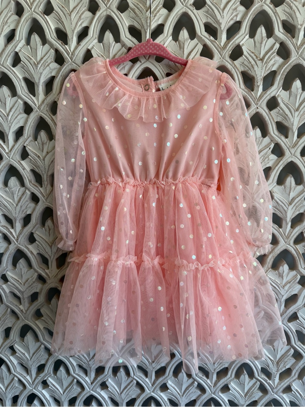 Nicole Miller Girls Pink Tulle Dress Set 24M NWOT